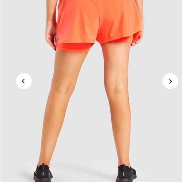 Gymshark Pulse Mid Rise Shorts Neon Orange - Picture 11 of 11